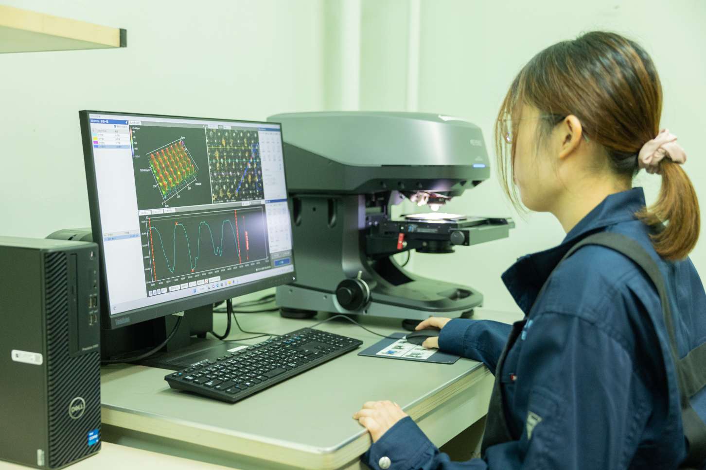 微細加工を進めるために高精度の検査機も導入しました